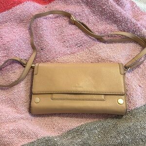Hammitt AJ Crossbody/Wallet on a Chain-Tan